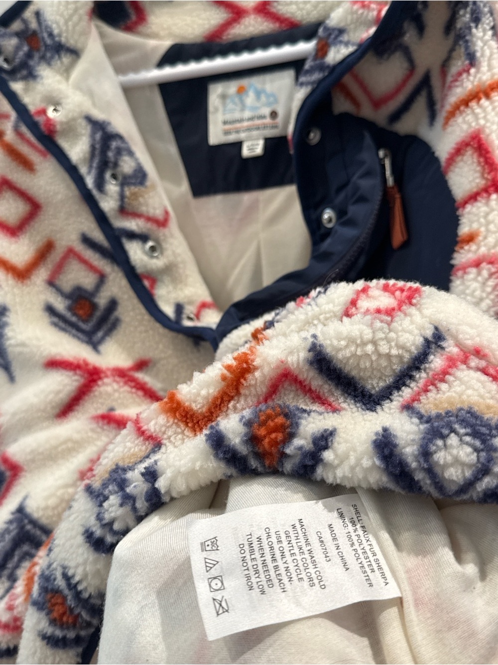 Mountain and Isles Southwest Geometric Sherpa Fleece Jacket Large - Picture 4 of 6